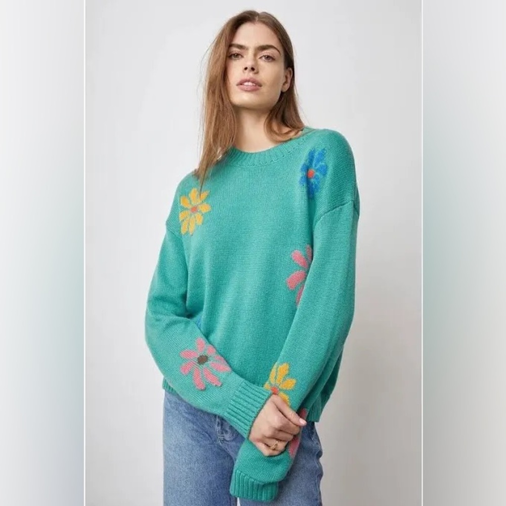 Rails Zoey Multi Flowers Crewneck Sweater XXS